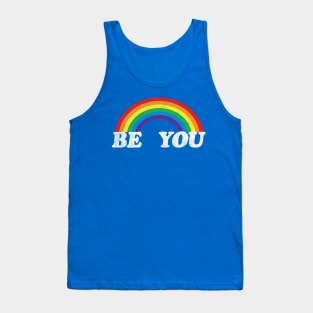 Be You LGBT T-Shirt| Gay Pride| Vintage Distressed Rainbow Tank Top